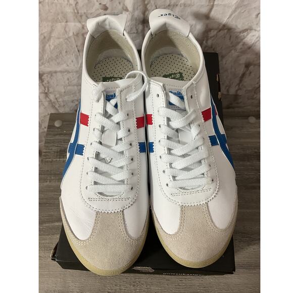 NIB Onitsuka Tiger MEXICO 66 White/Blue Unisex Sneakers 9.5 Mens / 11 Women’s TG - Picture 5 of 9